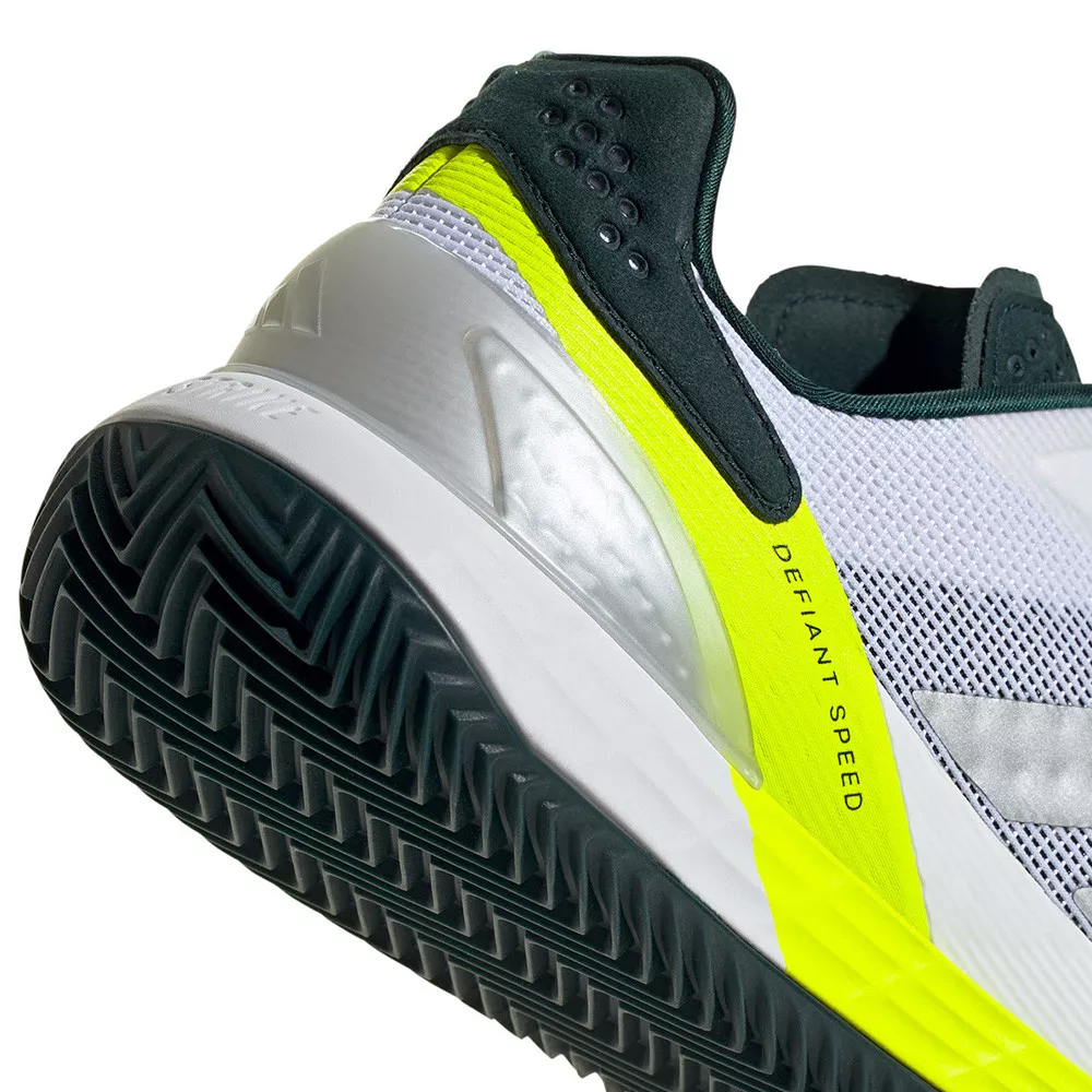 Chaussures Adidas Defiant Speed 2 Terre Battue Blanc / Jaune