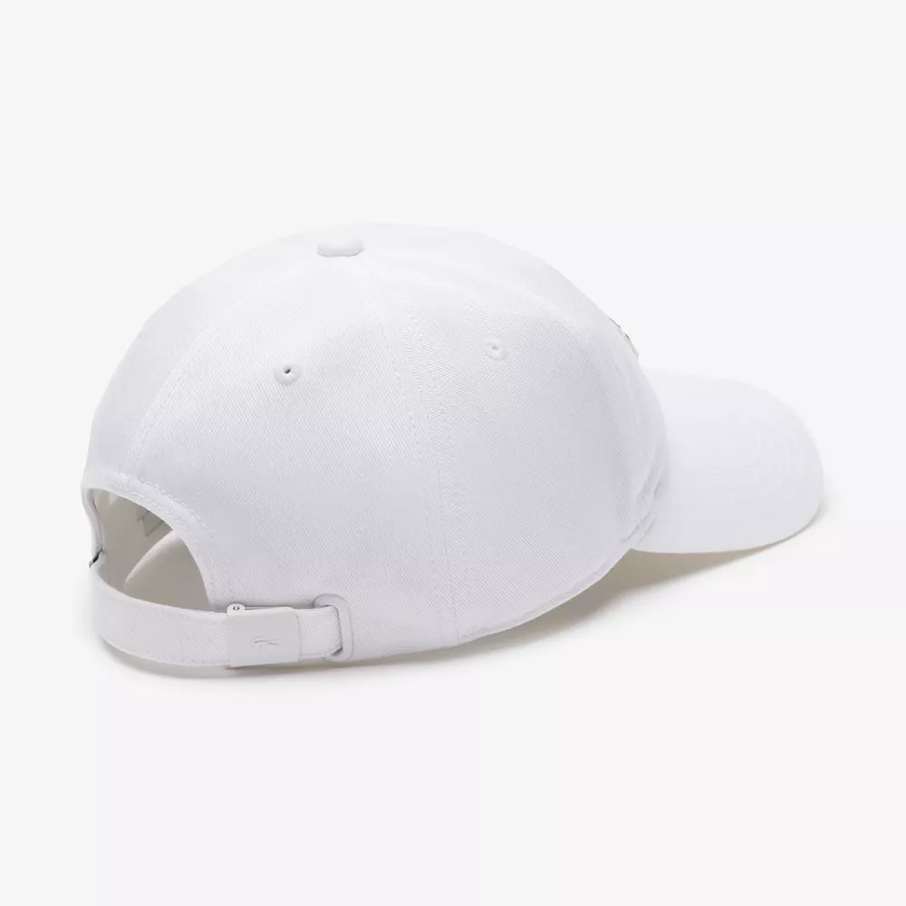 Casquette Lacoste Twill De Coton Blanc