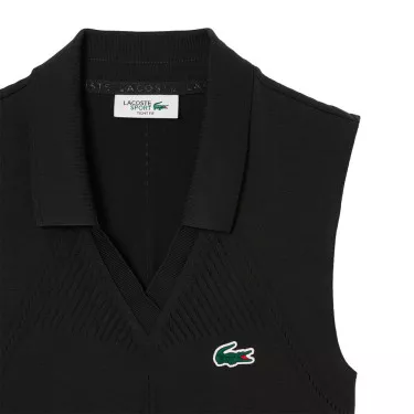 Polo Lacoste Femme Sans Manche Noir