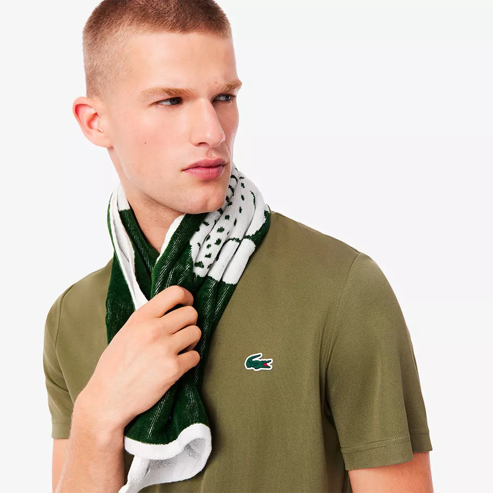 T-shirt Lacoste Ultra Dry Imprim&eacute; Kaki