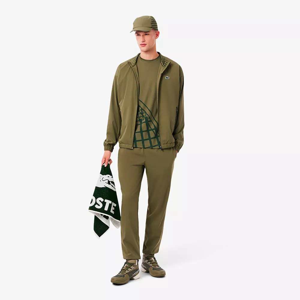 T-shirt Lacoste Ultra Dry Imprim&eacute; Kaki
