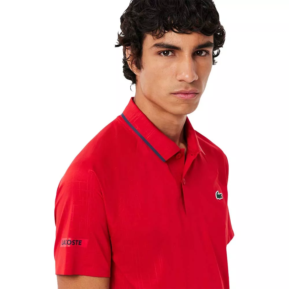 Polo Lacoste Tennis Novak Djokovic On Court Rouge