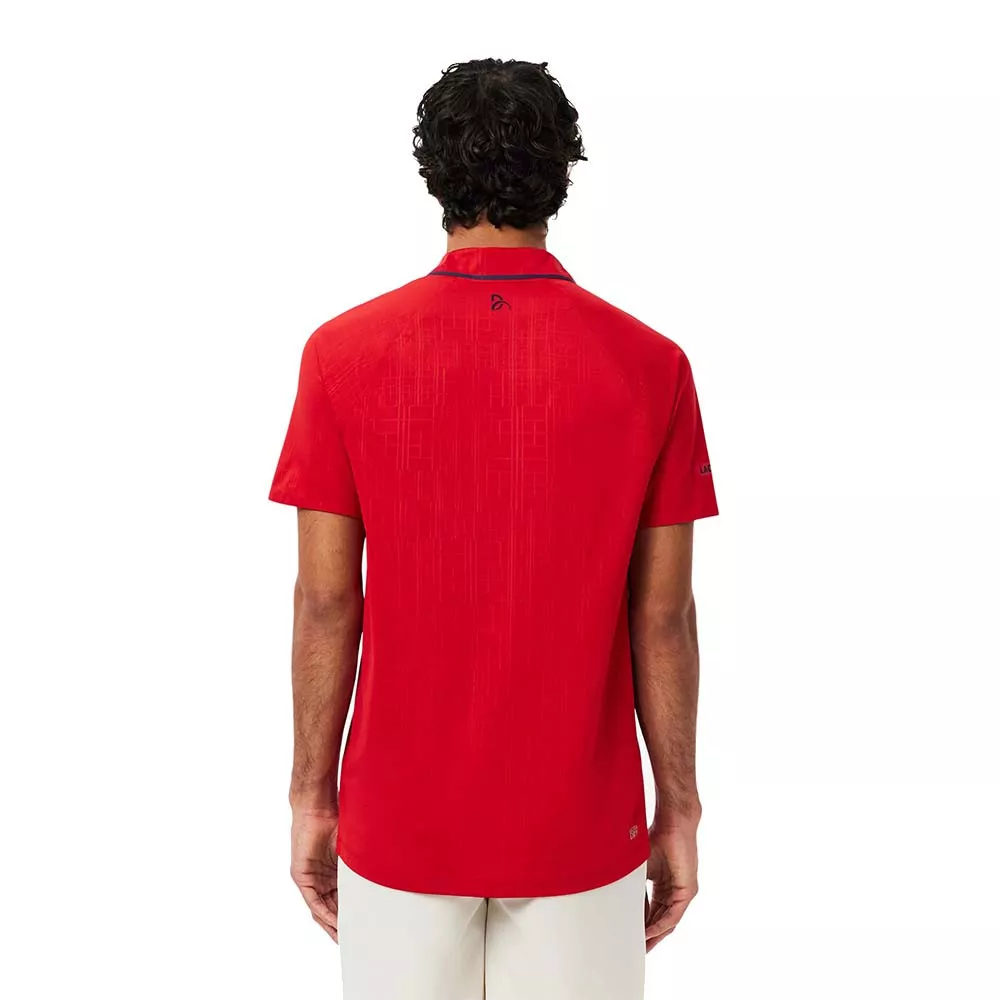 Polo Lacoste Tennis Novak Djokovic On Court Rouge