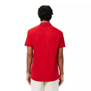 Polo Lacoste Tennis Novak Djokovic On Court Rouge