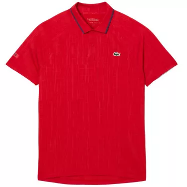 Polo Lacoste Tennis Novak Djokovic On Court Rouge