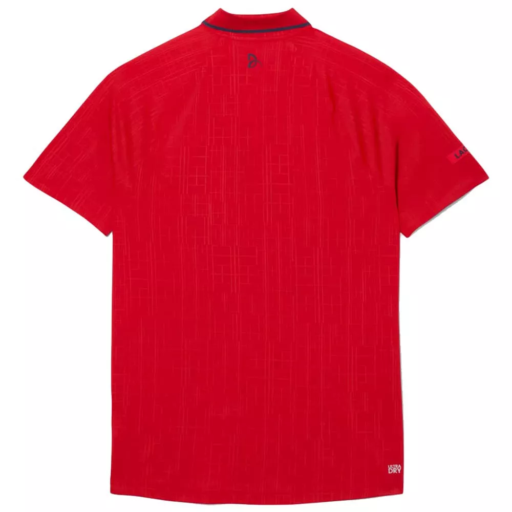 Polo Lacoste Tennis Novak Djokovic On Court Rouge