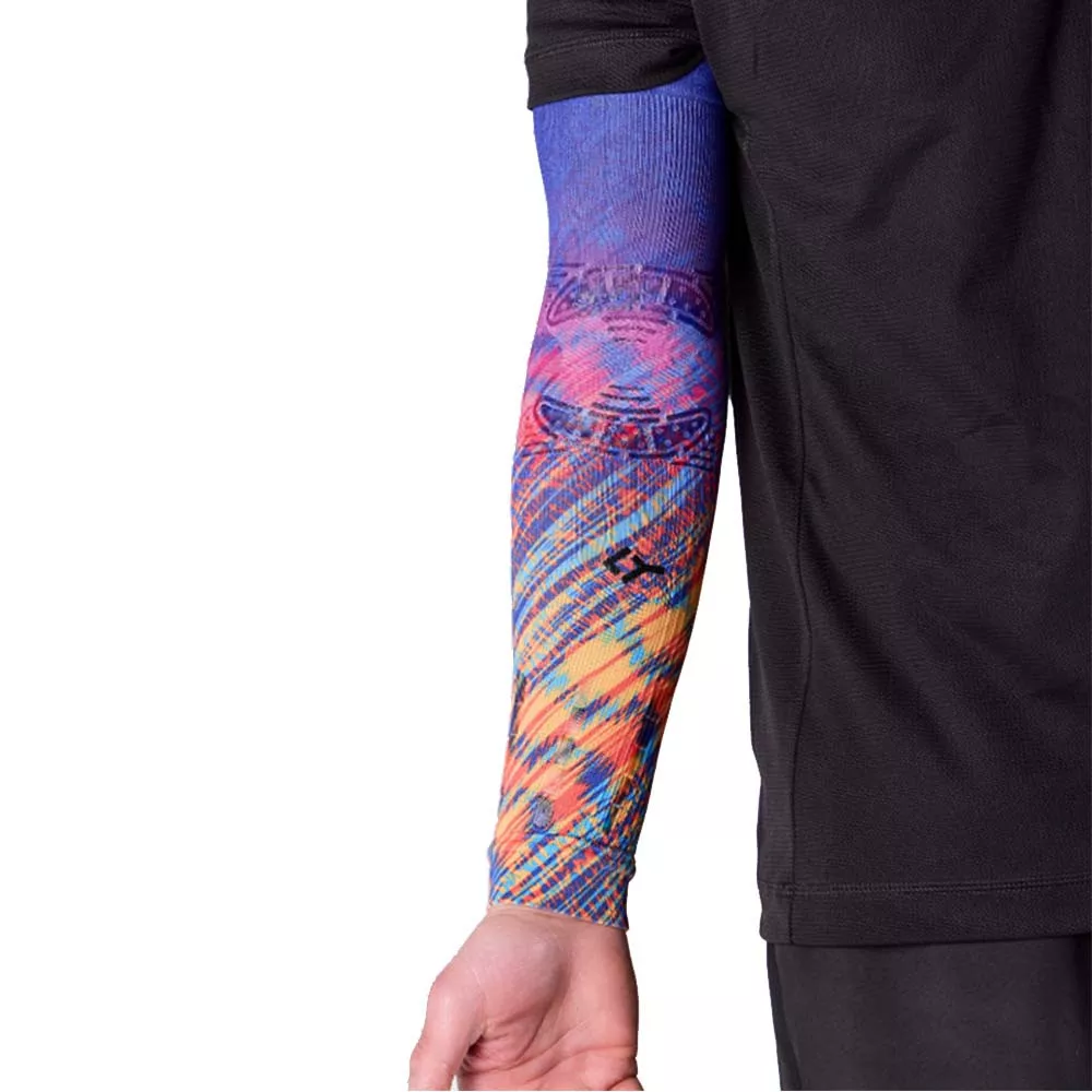 Manchon de compression Floky NO-STRAIN Rio Bleu / Orange