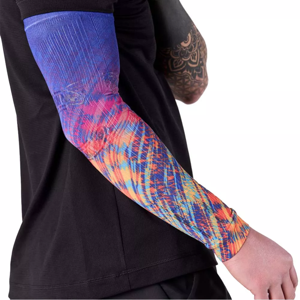 Manchon de compression Floky NO-STRAIN Rio Bleu / Orange