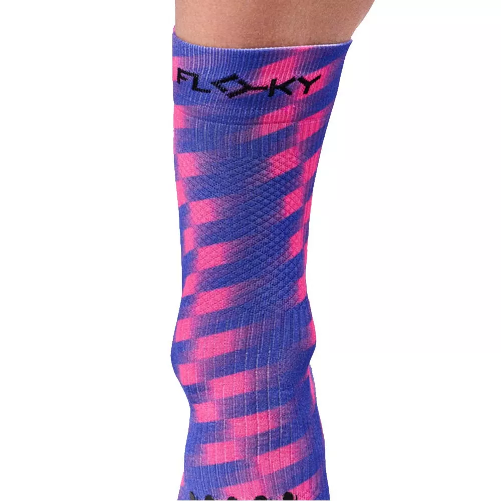 Chaussettes de compression Floky S-MASH 3D FANTASY Tokyo Bleu / Rose