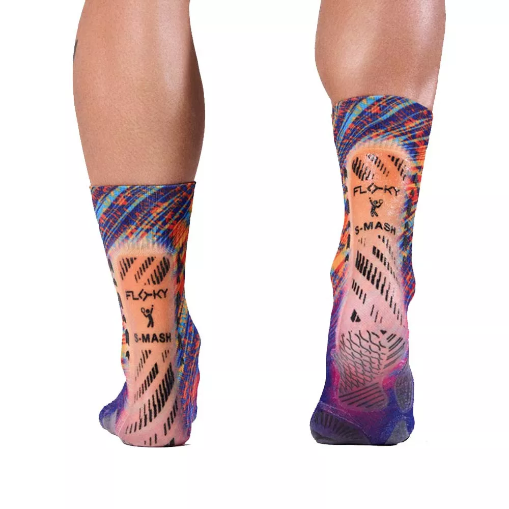 Chaussettes de compression Floky S-MASH 3D FANTASY Rio Bleu / Orange
