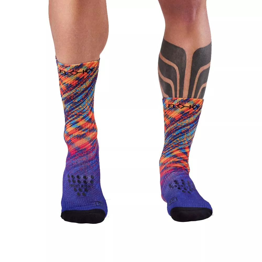 Chaussettes de compression Floky S-MASH 3D FANTASY Rio Bleu / Orange