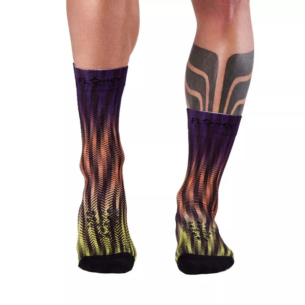 Chaussettes de compression Floky S-MASH 3D FANTASY Delhi Violet / Jaune