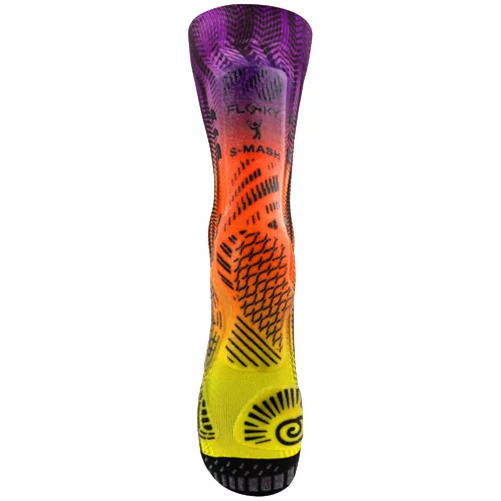 Chaussettes de compression Floky S-MASH 3D FANTASY Delhi Violet / Jaune