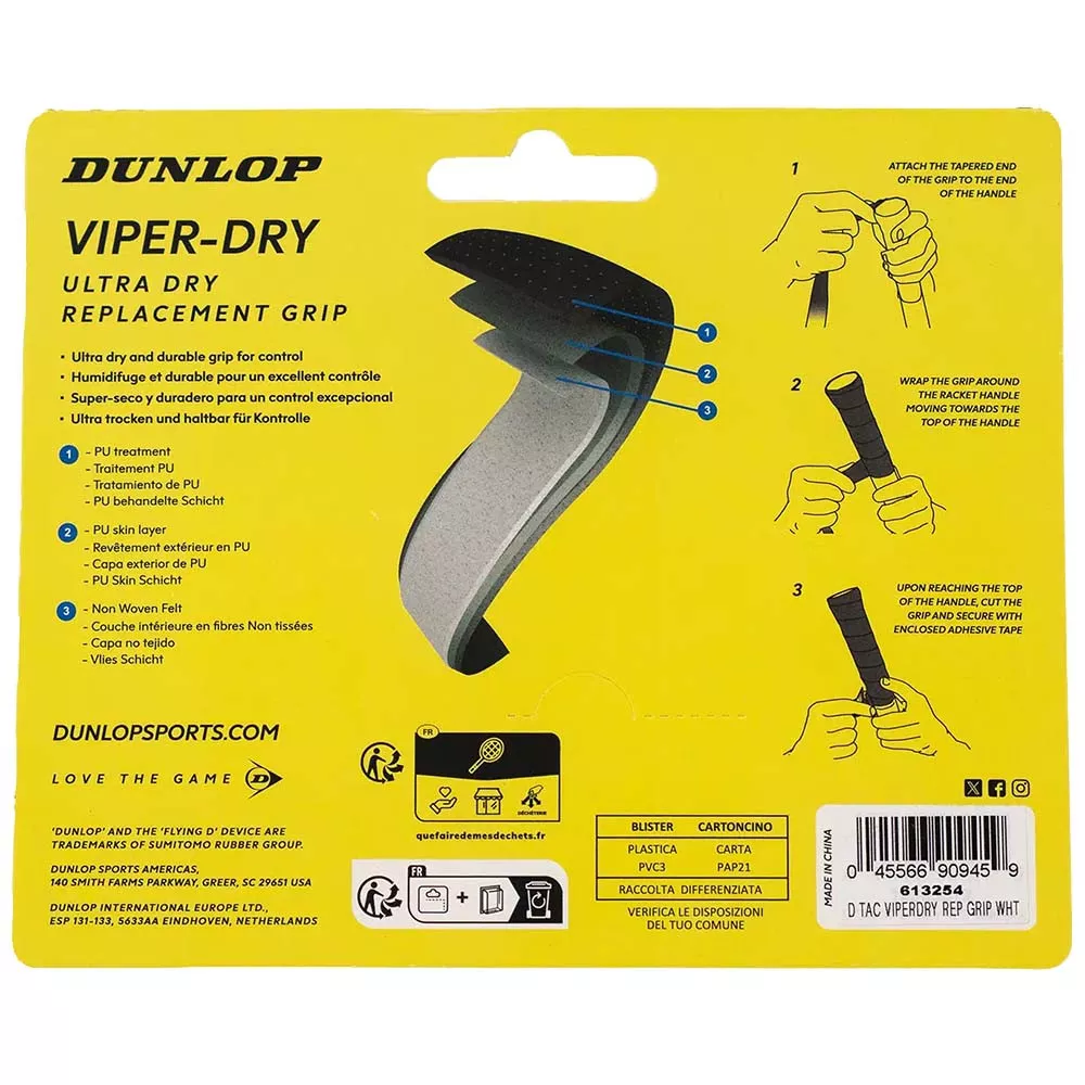Grip Dunlop Viper-Dry Blanc