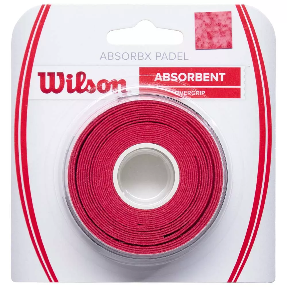 Surgrips Wilson AbsorbX Padel Overgrip Rouge x 3