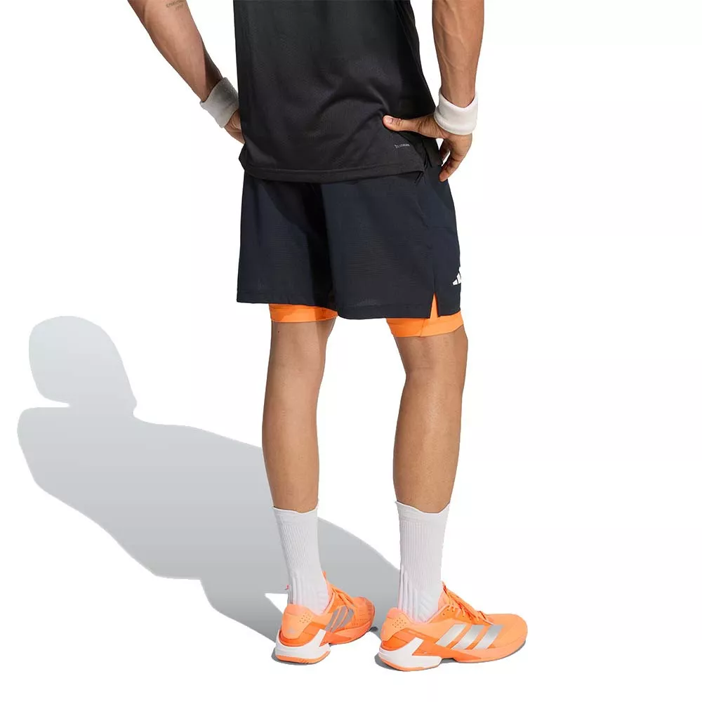 Short Adidas Pro 2N1 Melbourne Noir / Orange