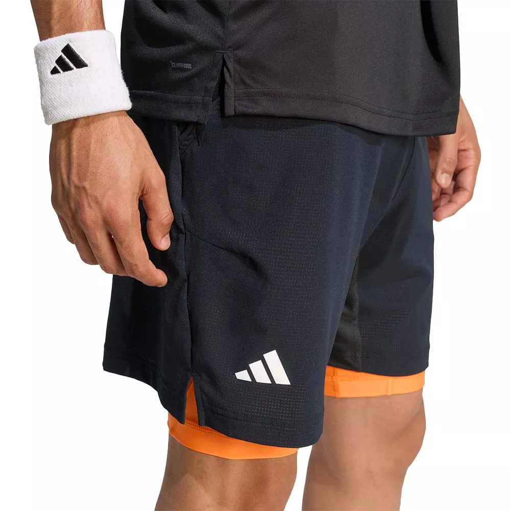Short Adidas Pro 2N1 Melbourne Noir / Orange