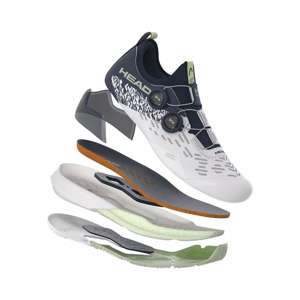 Chaussures Head Motion Pro 1.5 BOA Padel Blanc / Bleu marine