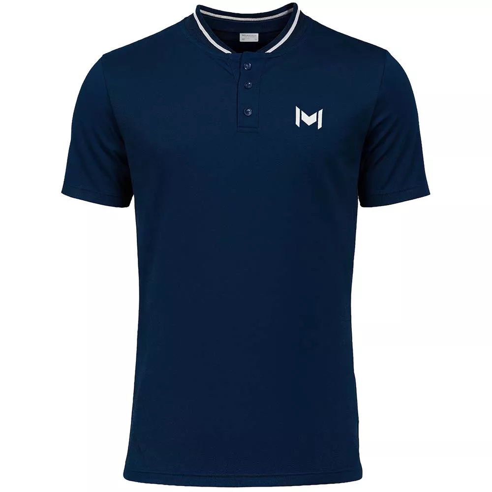 Polo Mouratoglou Mandarin Collar Bleu marine