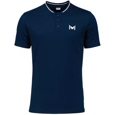 Polo Mouratoglou Mandarin Collar Bleu marine