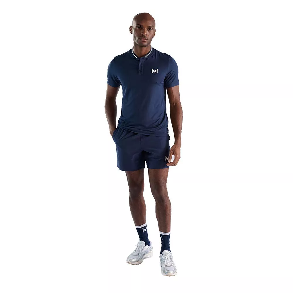 Polo Mouratoglou Mandarin Collar Bleu marine