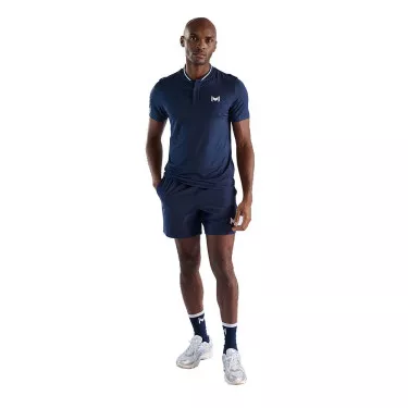 Polo Mouratoglou Mandarin Collar Bleu marine