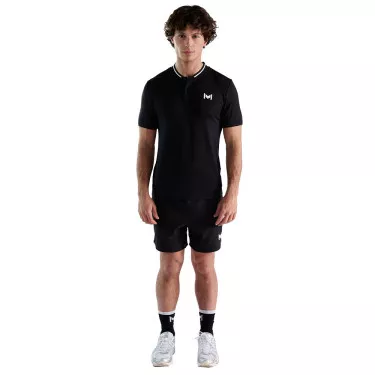 Polo Mouratoglou Mandarin Collar Noir