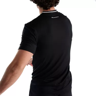 Polo Mouratoglou Mandarin Collar Noir