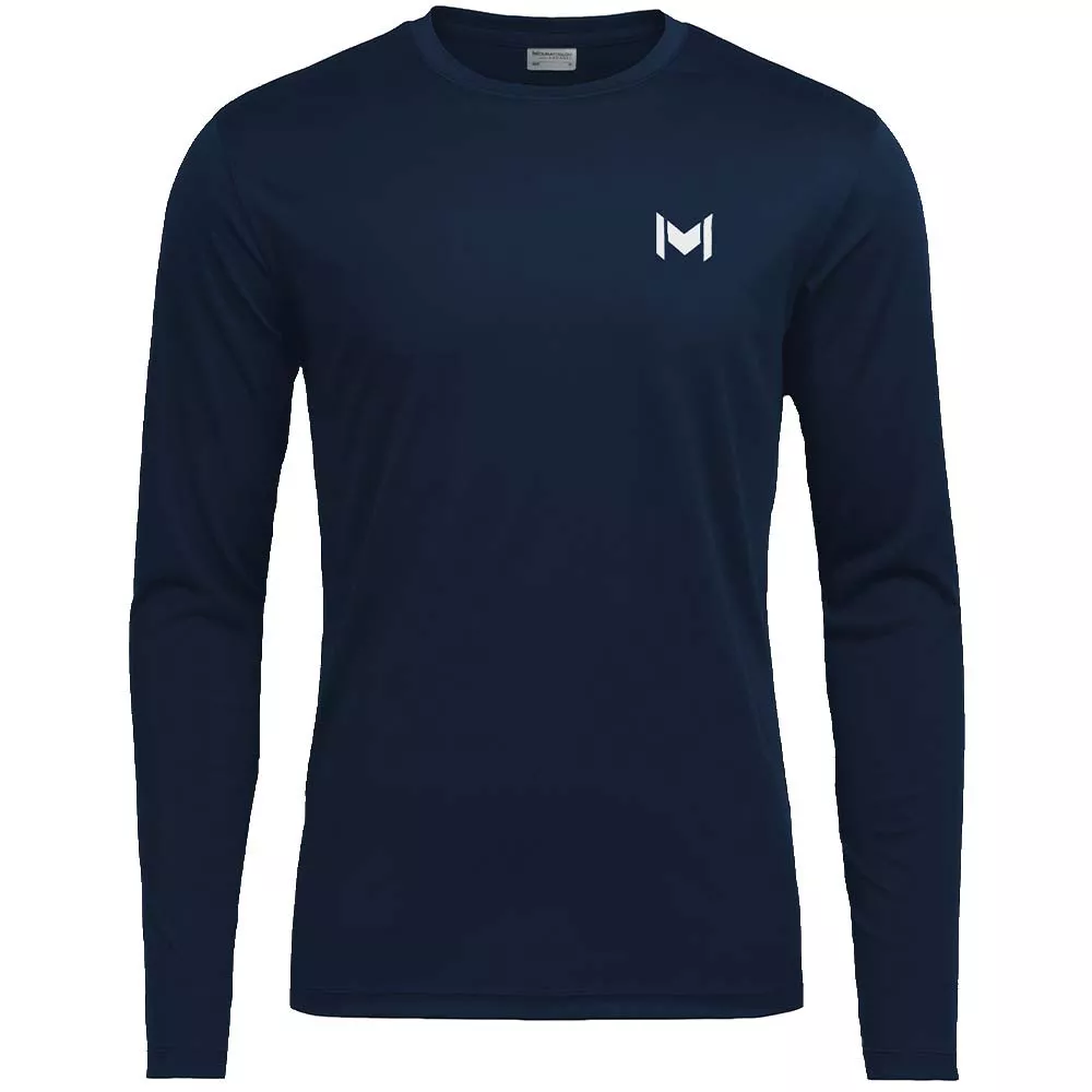 T-shirt &agrave; manches longues Mouratoglou Bleu marine