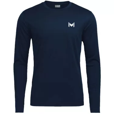 T-shirt &agrave; manches longues Mouratoglou Bleu marine