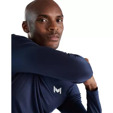 T-shirt &agrave; manches longues Mouratoglou Bleu marine