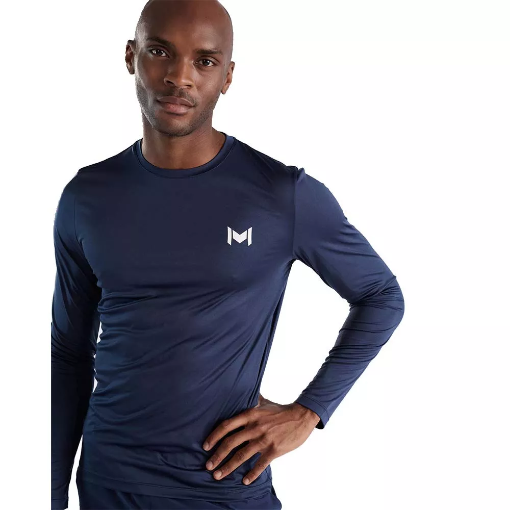 T-shirt &agrave; manches longues Mouratoglou Bleu marine