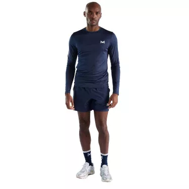 T-shirt &agrave; manches longues Mouratoglou Bleu marine