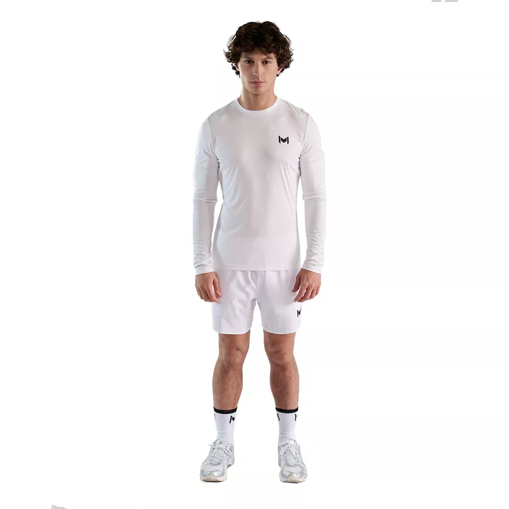 T-shirt &agrave; manches longues Mouratoglou Blanc