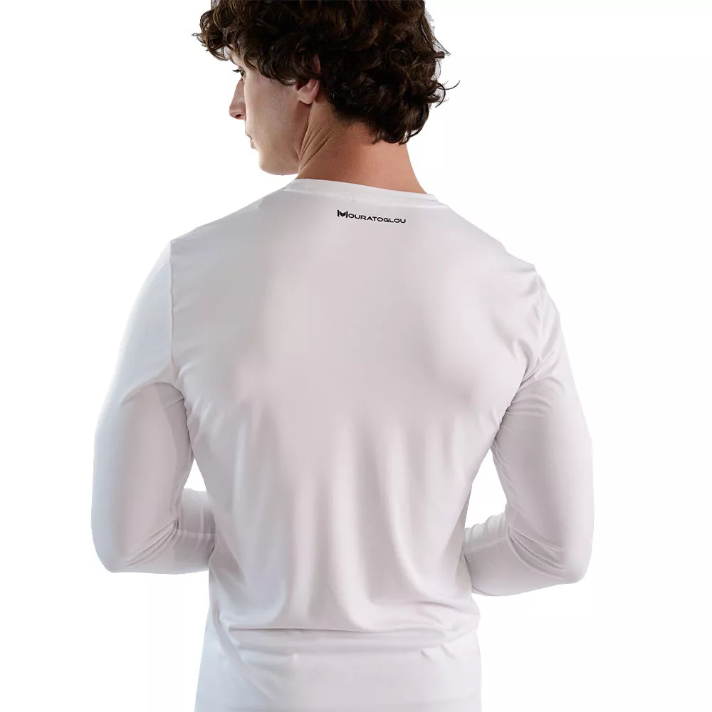 T-shirt &agrave; manches longues Mouratoglou Blanc