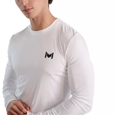 T-shirt &agrave; manches longues Mouratoglou Blanc