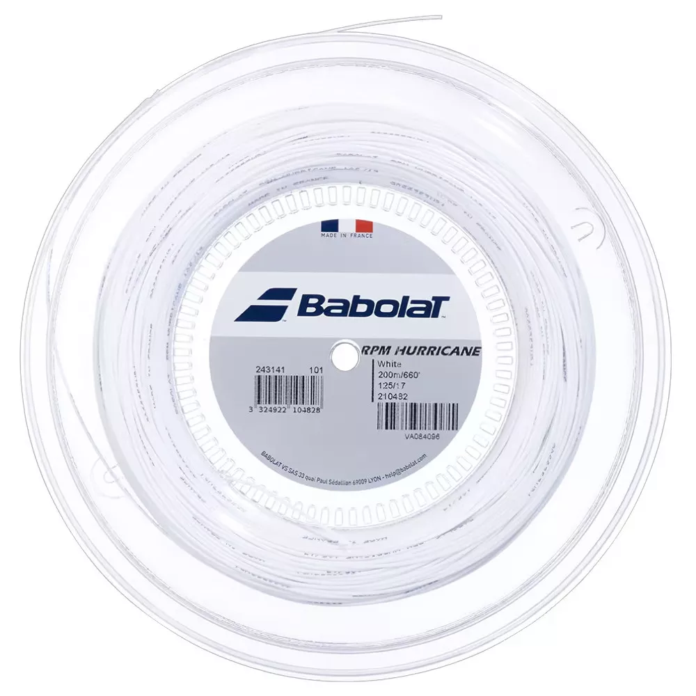 Bobine Babolat RPM Hurricane Blanc 200m