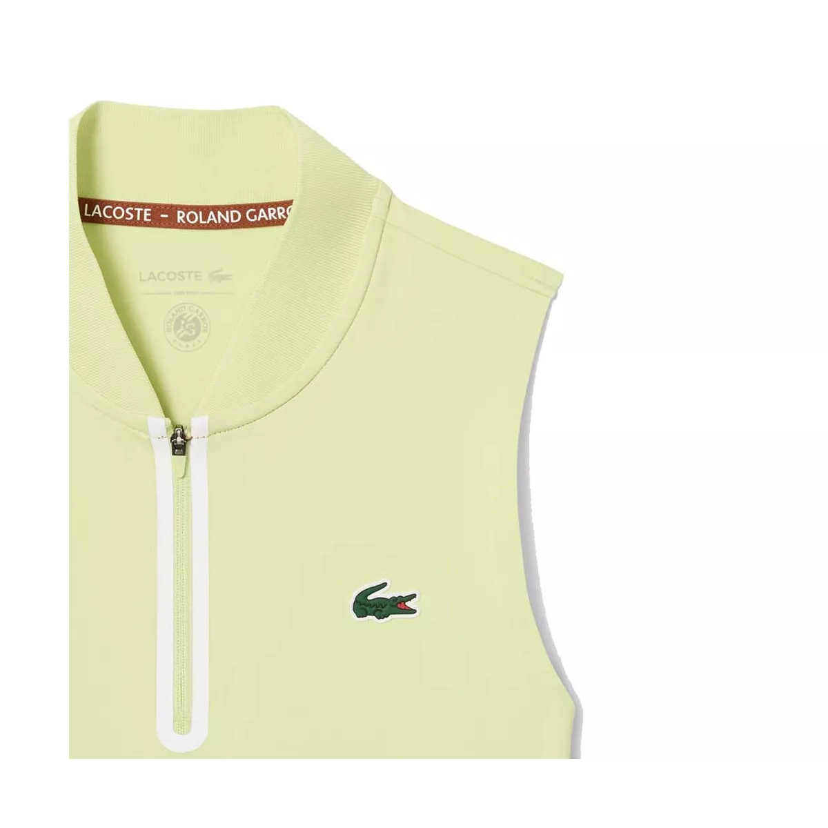 Polo Lacoste Roland Garros Femme Sans Manche Vert