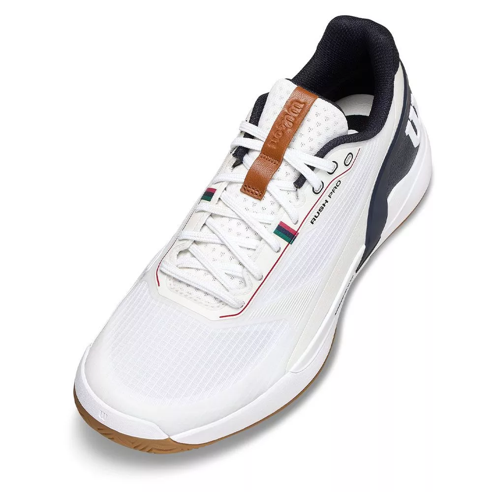 Chaussures Wilson Rush Pro 5 Blanc / Bleu marine