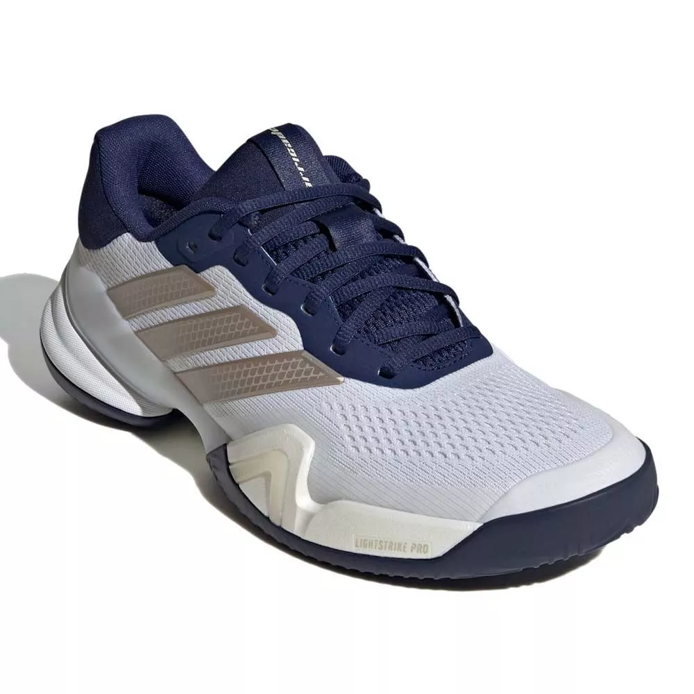 Chaussures Adidas Barricade 14 Blanc / Bleu marine
