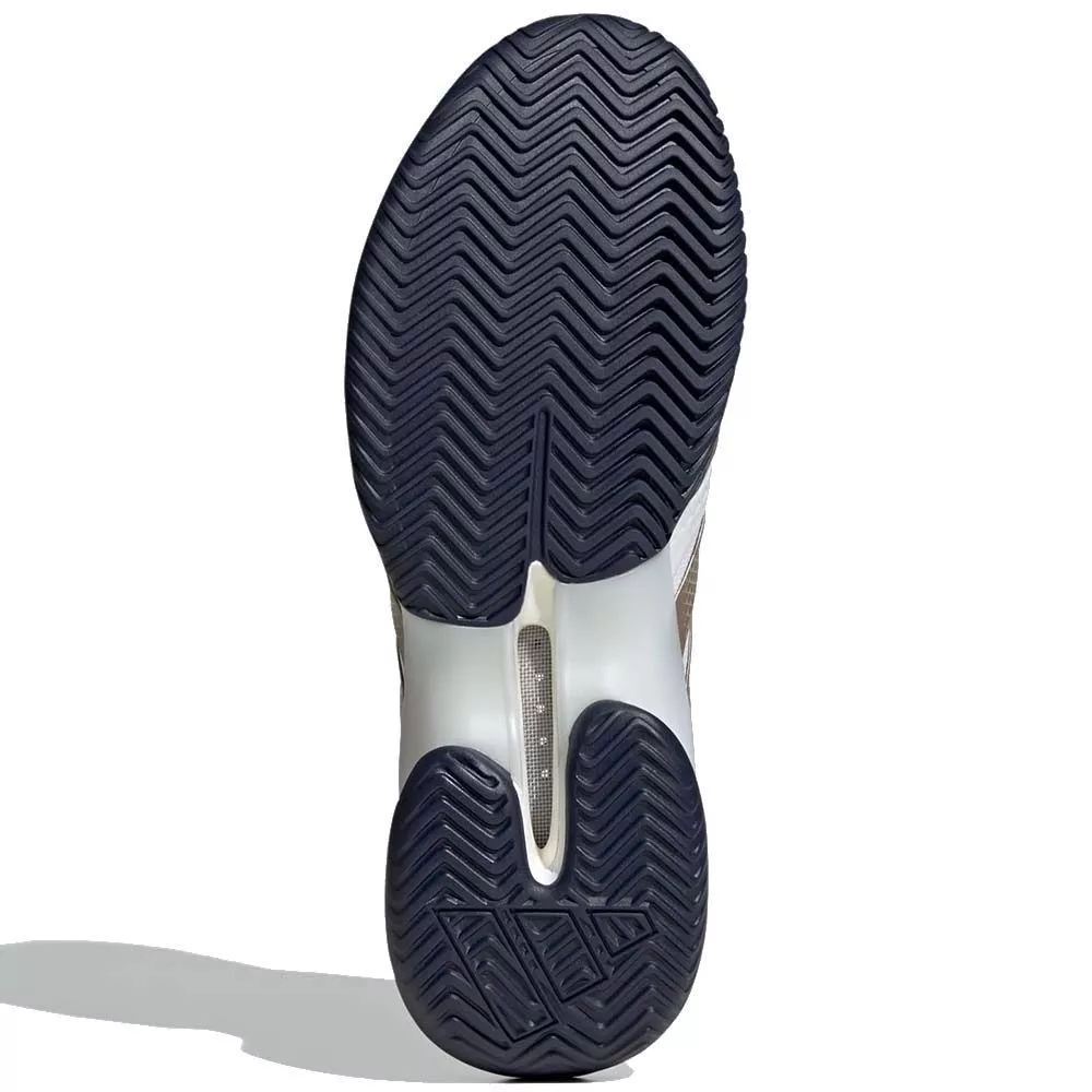 Chaussures Adidas Barricade 14 Blanc / Bleu marine