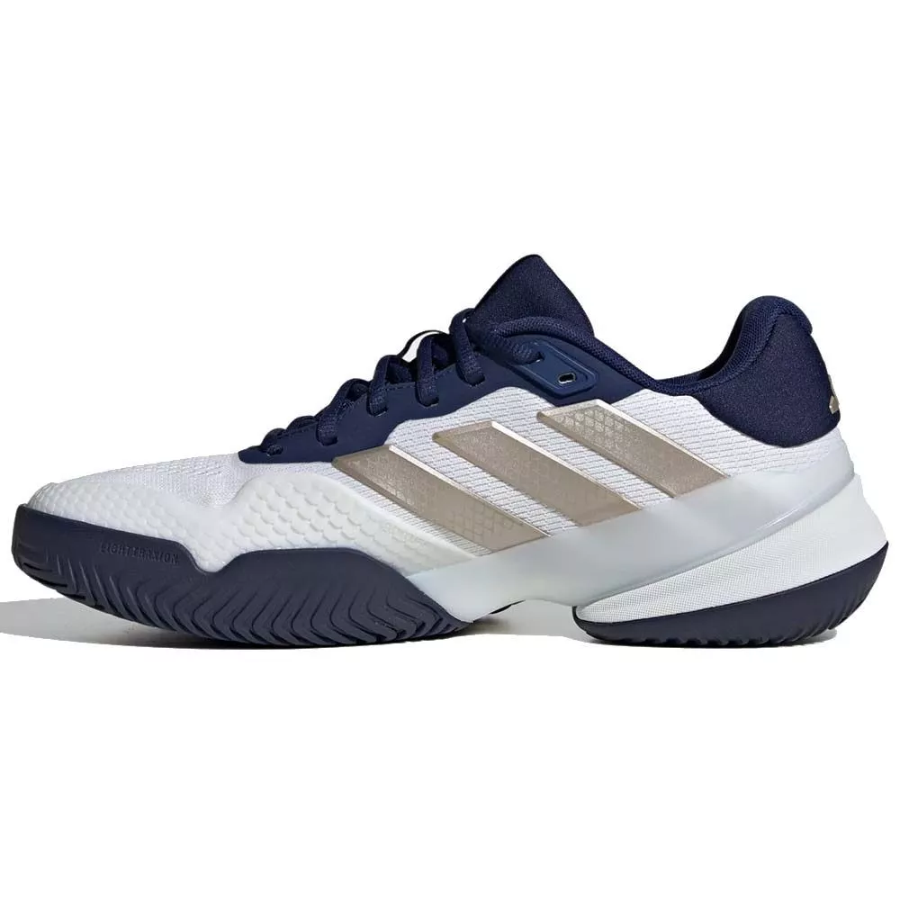 Chaussures Adidas Barricade 14 Blanc / Bleu marine