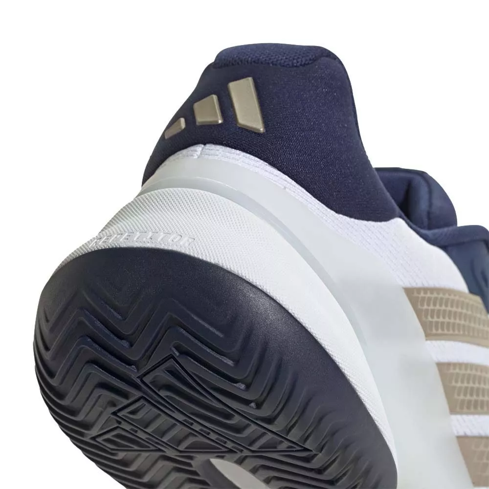 Chaussures Adidas Barricade 14 Blanc / Bleu marine