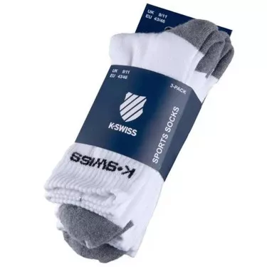 Chaussettes K-Swiss Sport Crew Socks 3-Pack Blanc / Noir