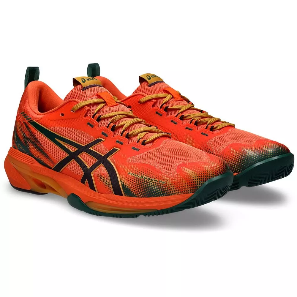 Chaussures Asics Sonicsmash FF Padel Orange / Vert
