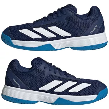 Chaussures Adidas Courtflash Junior Bleu fonc&eacute;