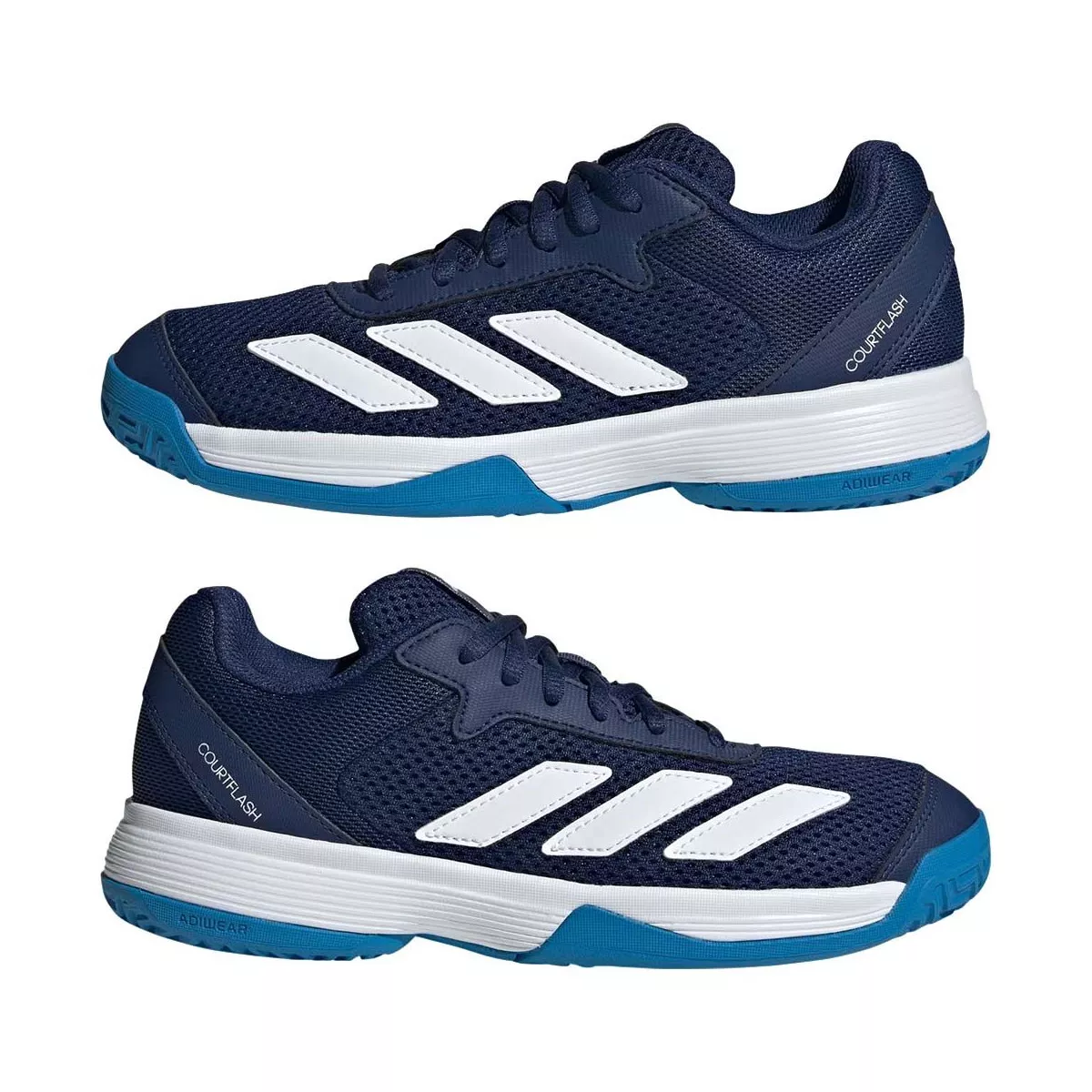 Chaussures Adidas Courtflash Junior Bleu fonc&eacute;
