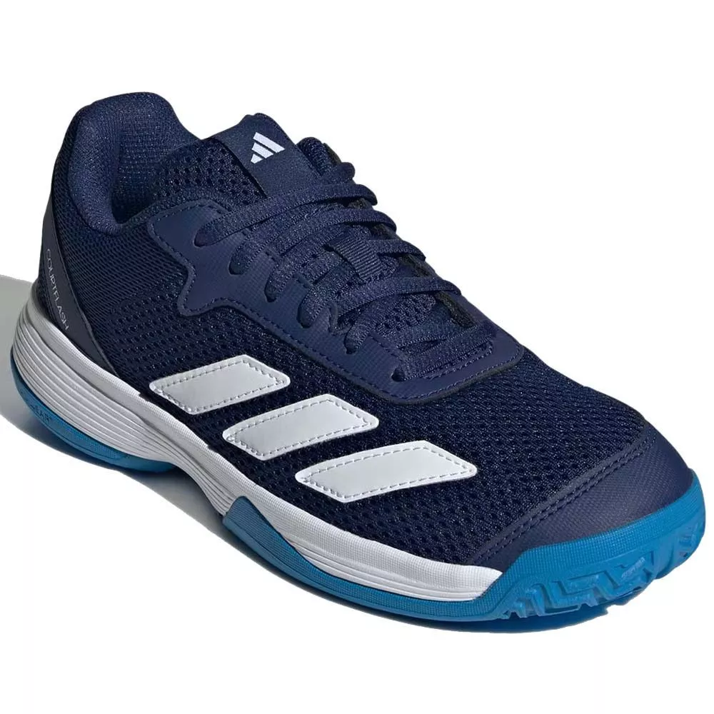 Chaussures Adidas Courtflash Junior Bleu fonc&eacute;