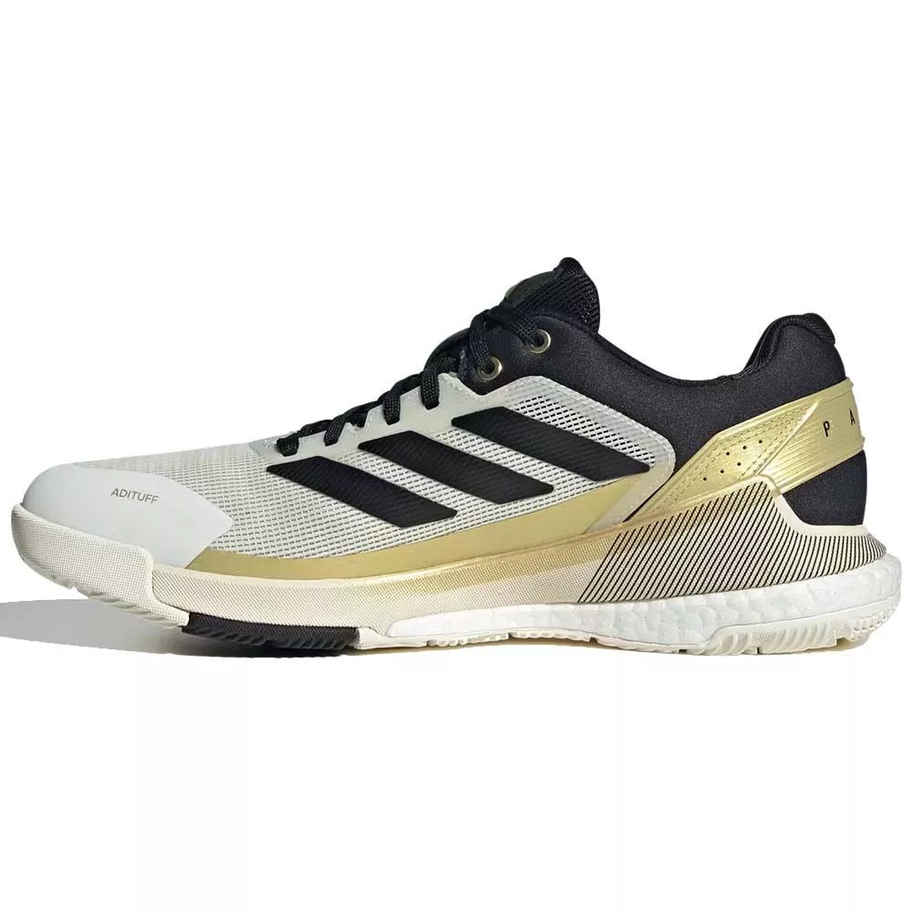 Chaussures Adidas Crazyquick Boost Padel Blanc / Noir / Or