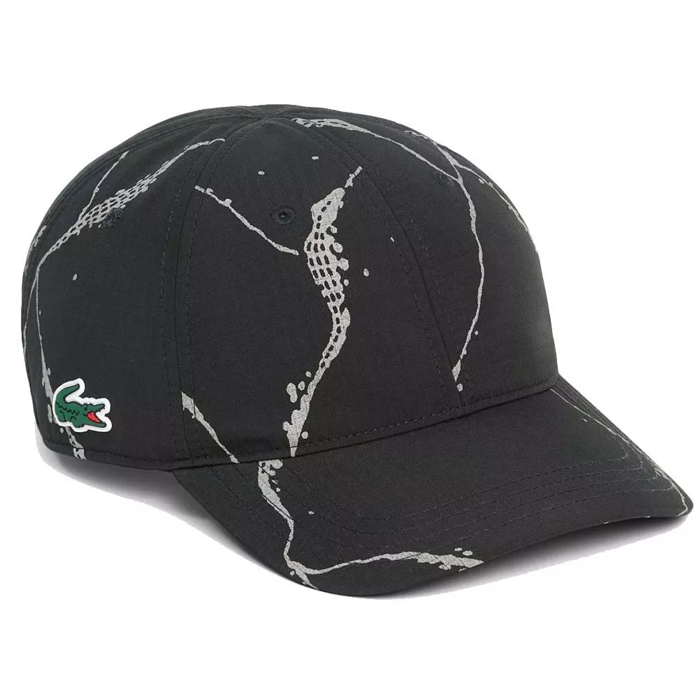 Casquette Lacoste Tennis R&eacute;fl&eacute;chissante Noir